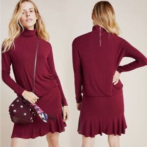 Anthropologie -Greta Mock-Neck Dress